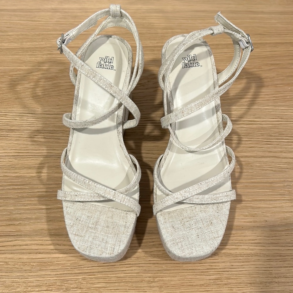 Wild Fable Ronnie Wedge Heels in Cream